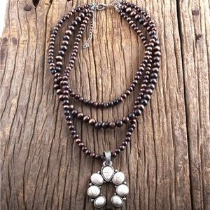 Squash Blossom beaded necklace